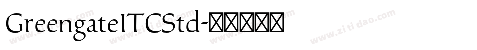 GreengateITCStd字体转换
