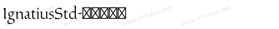 IgnatiusStd字体转换