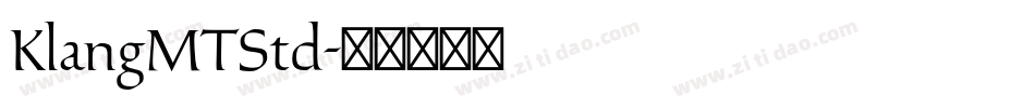 KlangMTStd字体转换