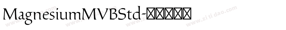 MagnesiumMVBStd字体转换