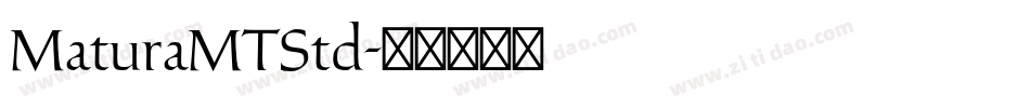 MaturaMTStd字体转换