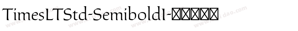 TimesLTStd-SemiboldI字体转换