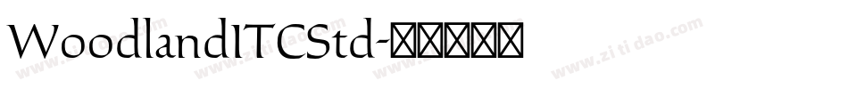 WoodlandITCStd字体转换