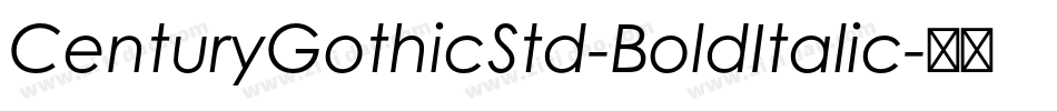 CenturyGothicStd-BoldItalic字体转换