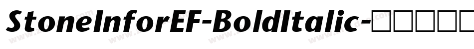 StoneInforEF-BoldItalic字体转换