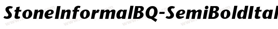 StoneInformalBQ-SemiBoldItalic字体转换
