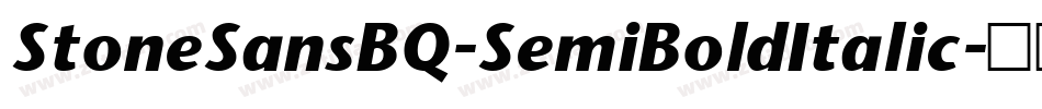 StoneSansBQ-SemiBoldItalic字体转换