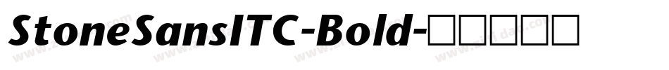 StoneSansITC-Bold字体转换