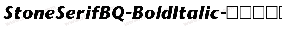 StoneSerifBQ-BoldItalic字体转换