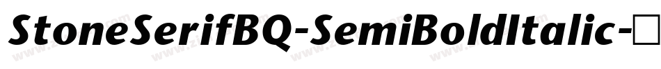 StoneSerifBQ-SemiBoldItalic字体转换