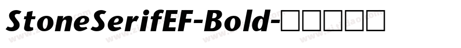 StoneSerifEF-Bold字体转换