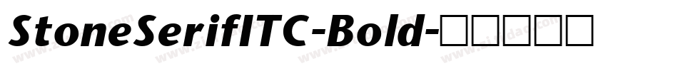 StoneSerifITC-Bold字体转换
