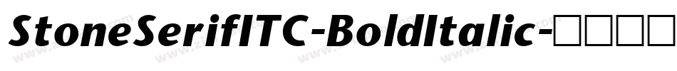 StoneSerifITC-BoldItalic字体转换