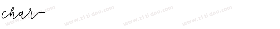 char字体转换