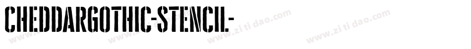 CheddarGothic-Stencil字体转换