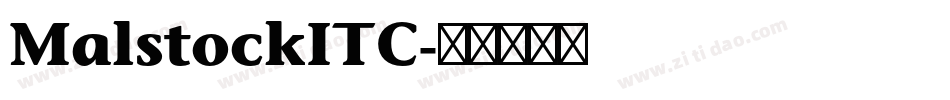 MalstockITC字体转换