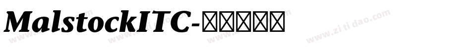 MalstockITC字体转换