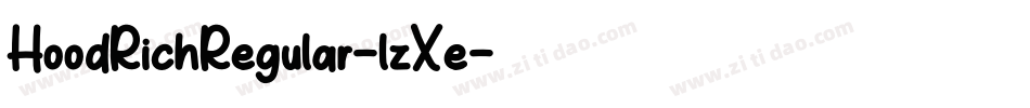 HoodRichRegular-lzXe字体转换
