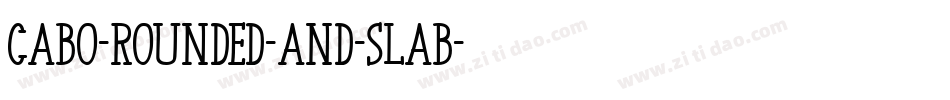 Cabo-Rounded-and-Slab字体转换
