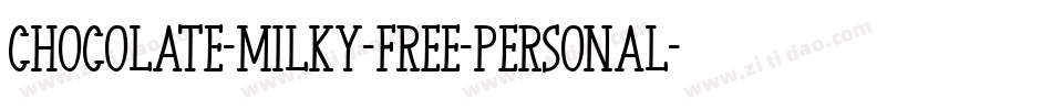 Chocolate-Milky-Free-Personal-2字体转换