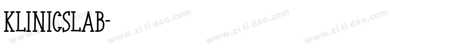 KlinicSlab字体转换