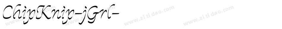 ChipKnip-jGrl字体转换