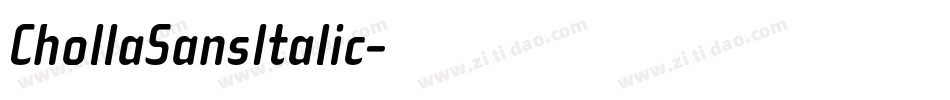 ChollaSansItalic字体转换