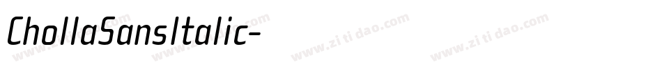 ChollaSansItalic字体转换