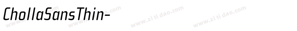 ChollaSansThin字体转换