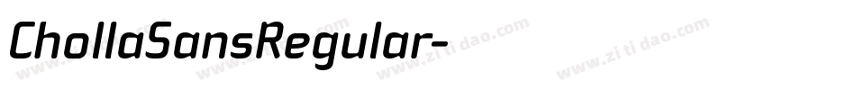 ChollaSansRegular字体转换