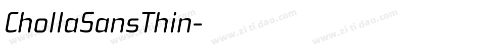 ChollaSansThin字体转换