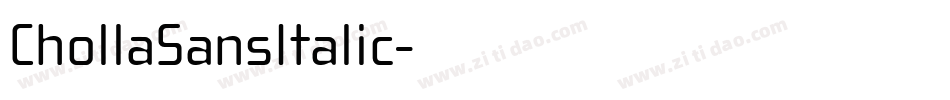 ChollaSansItalic字体转换