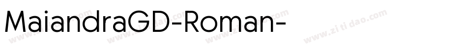 MaiandraGD-Roman字体转换
