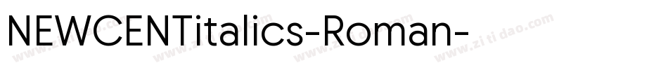 NEWCENTitalics-Roman字体转换