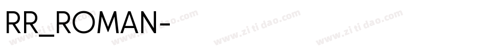 RR_ROMAN字体转换