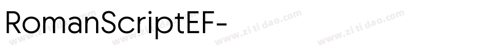 RomanScriptEF字体转换