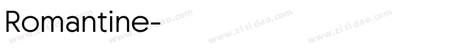 Romantine字体转换