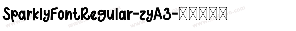 SparklyFontRegular-zyA3字体转换