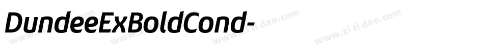 DundeeExBoldCond字体转换