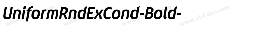 UniformRndExCond-Bold字体转换