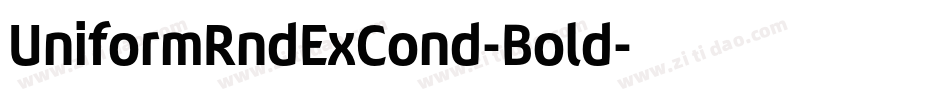 UniformRndExCond-Bold字体转换