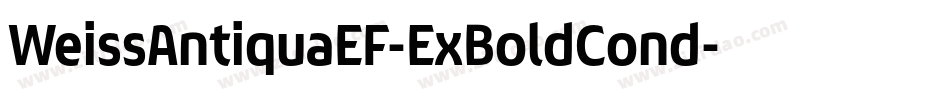 WeissAntiquaEF-ExBoldCond字体转换
