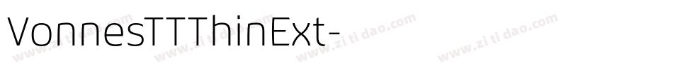 VonnesTTThinExt字体转换