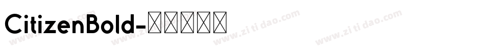 CitizenBold字体转换