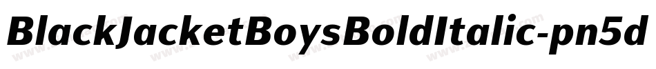 BlackJacketBoysBoldItalic-pn5d字体转换