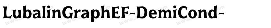 LubalinGraphEF-DemiCond字体转换