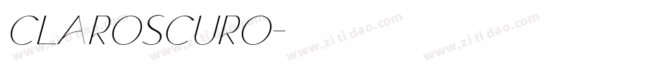 Claroscuro字体转换