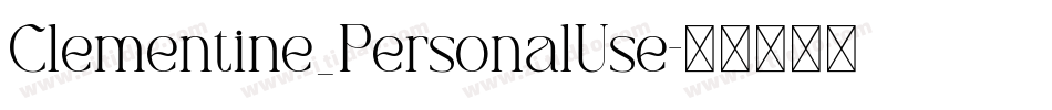 Clementine_PersonalUse字体转换