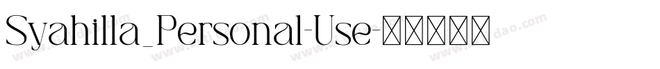 Syahilla_Personal-Use字体转换