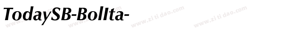 TodaySB-BolIta字体转换